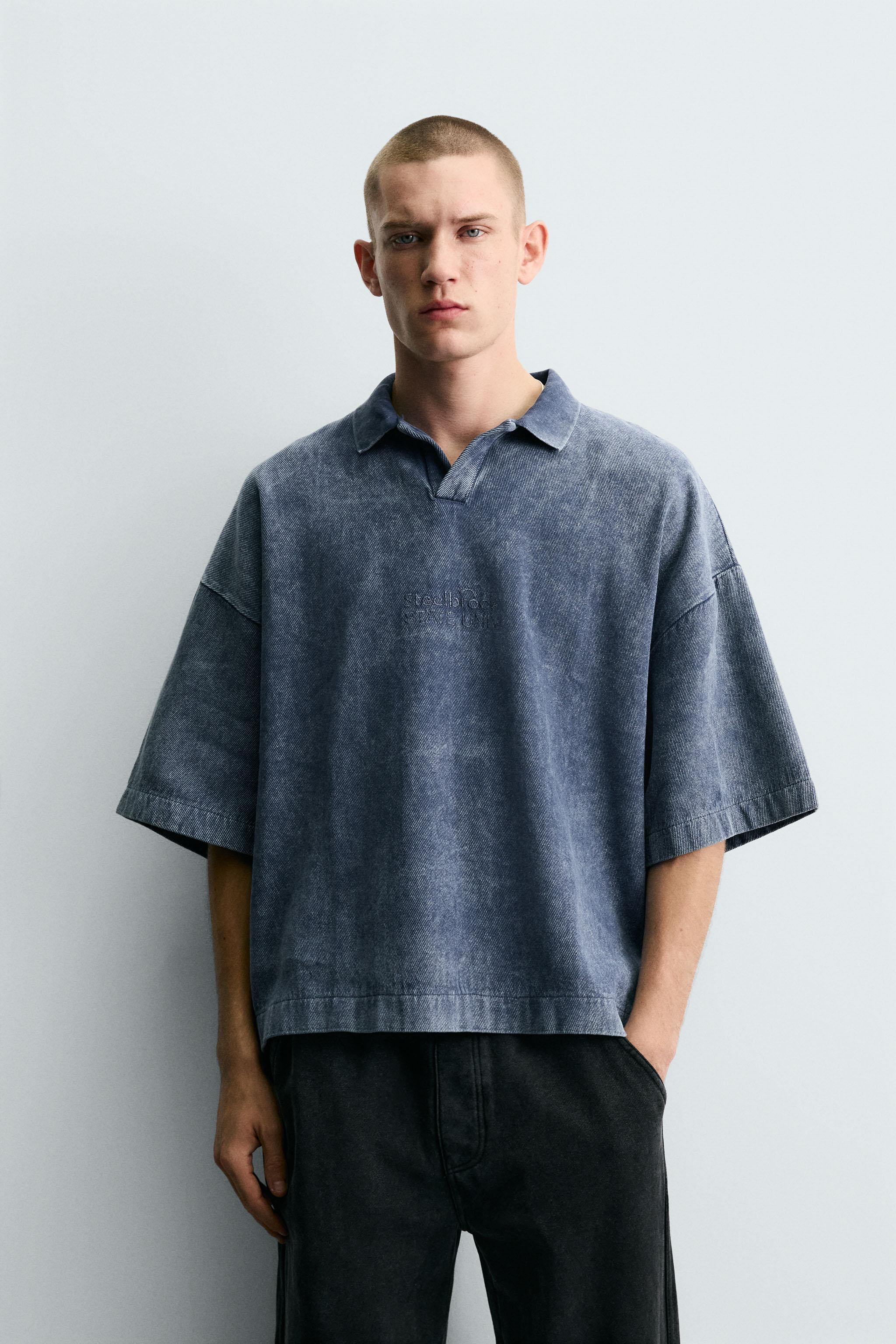 WASHED TEXTURED POLO
